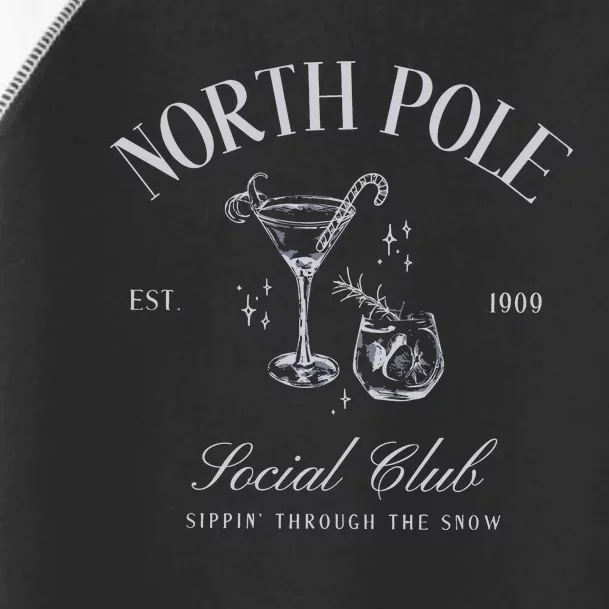 North Pole Club Christmas Cocktail Social Club Toddler Fine Jersey T-Shirt