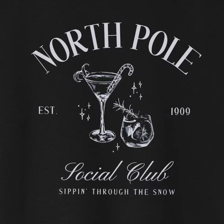 North Pole Club Christmas Cocktail Social Club Women's Crop Top Tee