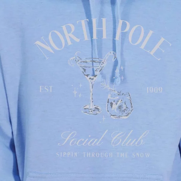 North Pole Club Christmas Cocktail Social Club Unisex Surf Hoodie