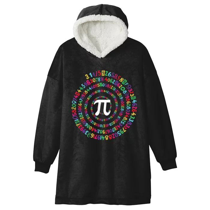 National Pi Day Colorful Math Teacher Lover Gifts Hooded Wearable Blanket