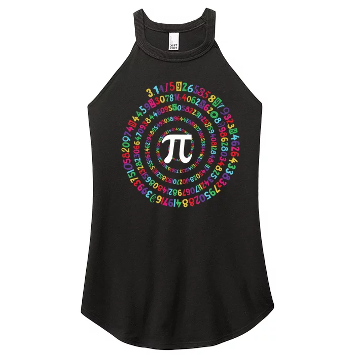 National Pi Day Colorful Math Teacher Lover Gifts Women’s Perfect Tri Rocker Tank