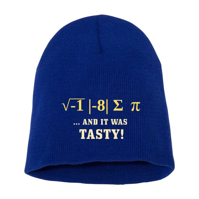 National Pi Day Gift Math Teacher Pi And It Was Tasty Gift Short Acrylic Beanie