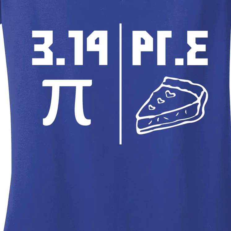 National Pi Day Cute Gift Math Teacher Pie Equals Pie Gift Women's V-Neck T-Shirt