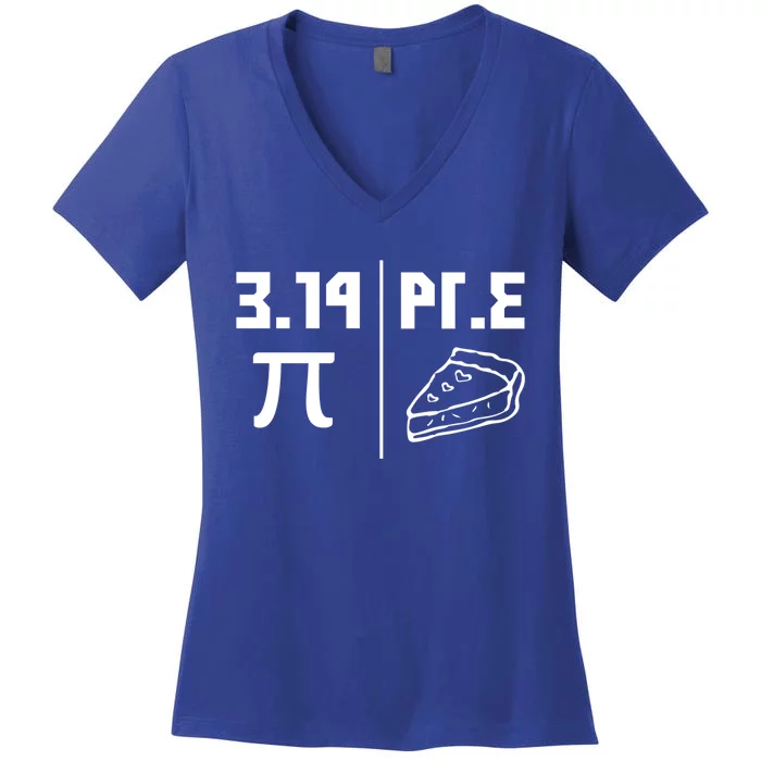 National Pi Day Cute Gift Math Teacher Pie Equals Pie Gift Women's V-Neck T-Shirt