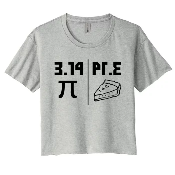 National Pi Day Cute Gift Math Teacher Pie Equals Pie Gift Women's Crop Top Tee