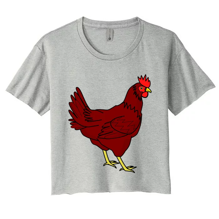 National Poultry Day Chiken Train Your Chickens Gift Women's Crop Top Tee