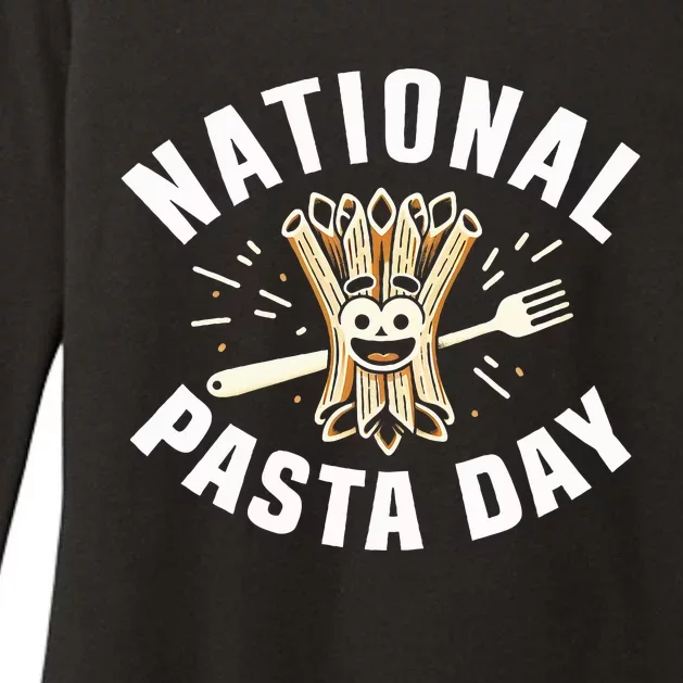 National Pasta Day Lovers Design For Foodies Funny Pasta Womens CVC Long Sleeve Shirt