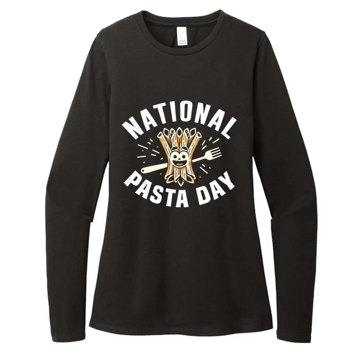 National Pasta Day Lovers Design For Foodies Funny Pasta Womens CVC Long Sleeve Shirt