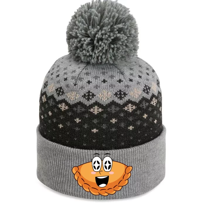 National Pierogi Day Smile Face Pierogi Gift The Baniff Cuffed Pom Beanie