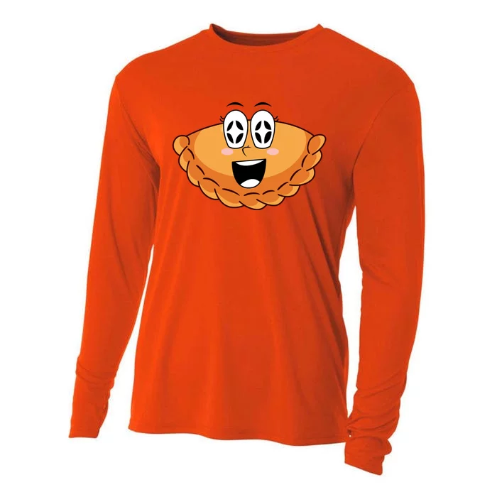 National Pierogi Day Smile Face Pierogi Gift Cooling Performance Long Sleeve Crew