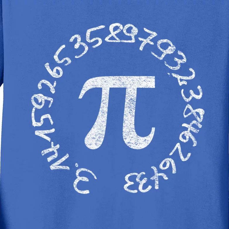 National Pi Day 3 14 Math Teacher Mathematics Stem Pie Gift Kids Long Sleeve Shirt