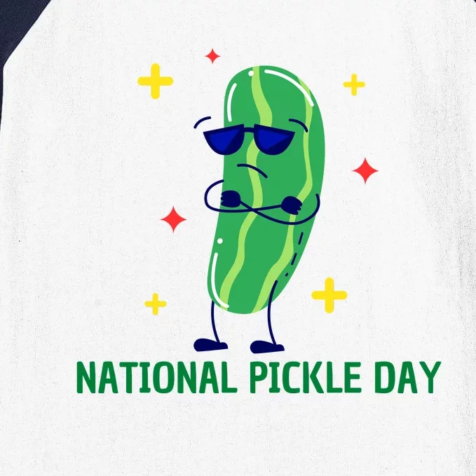 National Pickle Day Funny Baseball Sleeve Shirt