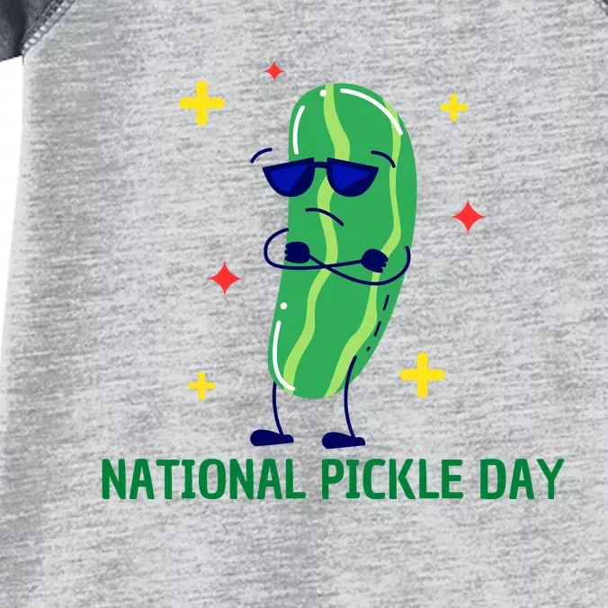 National Pickle Day Funny Infant Baby Jersey Bodysuit