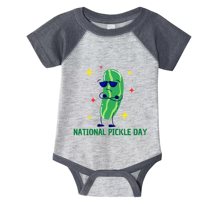 National Pickle Day Funny Infant Baby Jersey Bodysuit