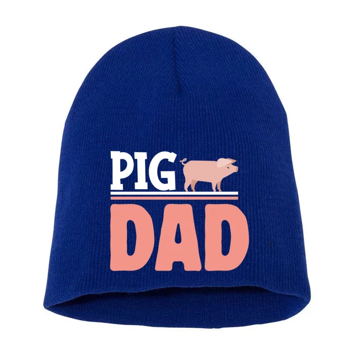 National Pig Day Pig Dad Gift Short Acrylic Beanie