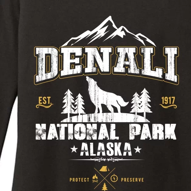 National Park Denali Alaska Womens CVC Long Sleeve Shirt