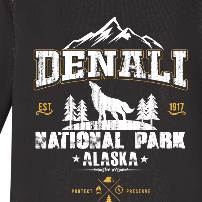 National Park Denali Alaska Baby Long Sleeve Bodysuit