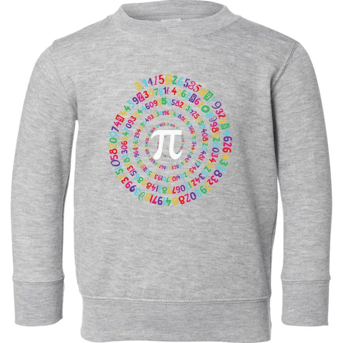 National Pi Day Colorful Math Teacher Lover Toddler Sweatshirt