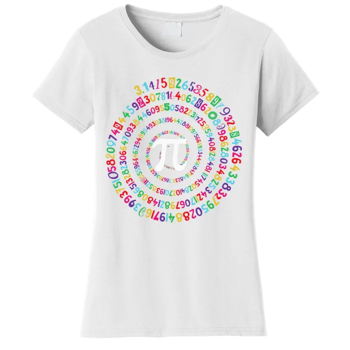 National Pi Day Colorful Math Teacher Lover Women's T-Shirt