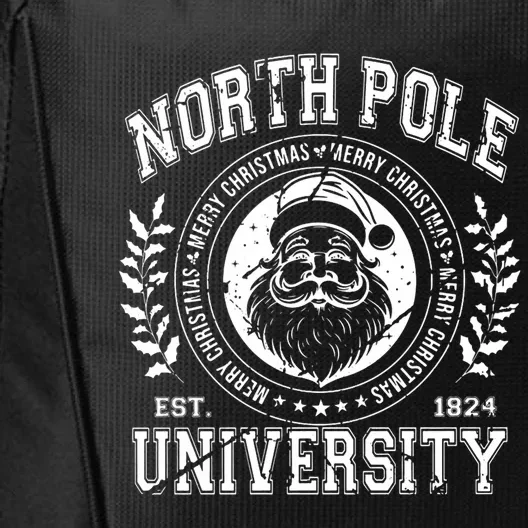 North Pole Est 1824 Santa Claus Retro Hoodie City Backpack