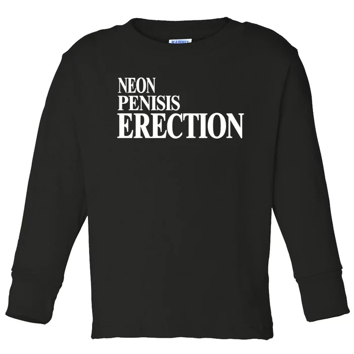 Neon Penisis Erection Toddler Long Sleeve Shirt