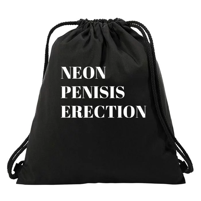 Neon Penisis Erection Drawstring Bag