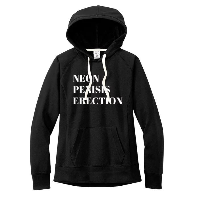 Neon Penisis Erection Women's Fleece Hoodie