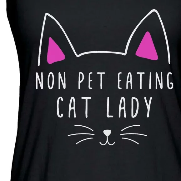 Non Pet Eating Cat Lady TheyRe Eating The Pets Ladies Essential Flowy Tank