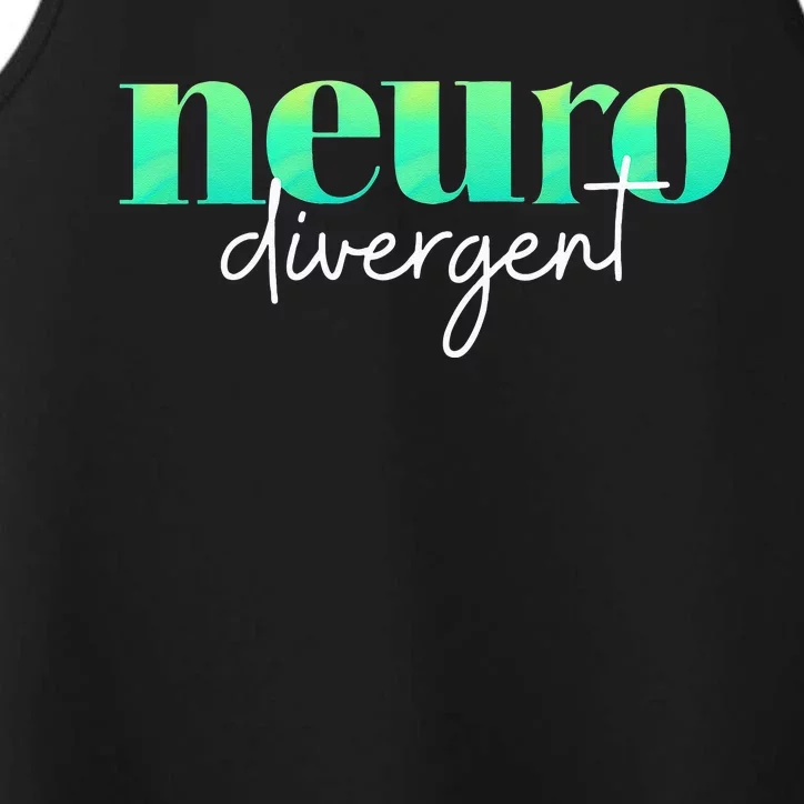 Neurodivergent Pride For Autism ADHD And ASD Awareness Performance Tank