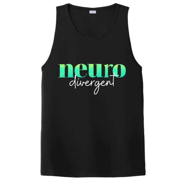 Neurodivergent Pride For Autism ADHD And ASD Awareness Performance Tank