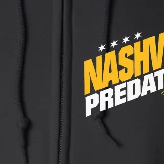 Nashville Predators Fuel Blue Officially Full Zip Hoodie