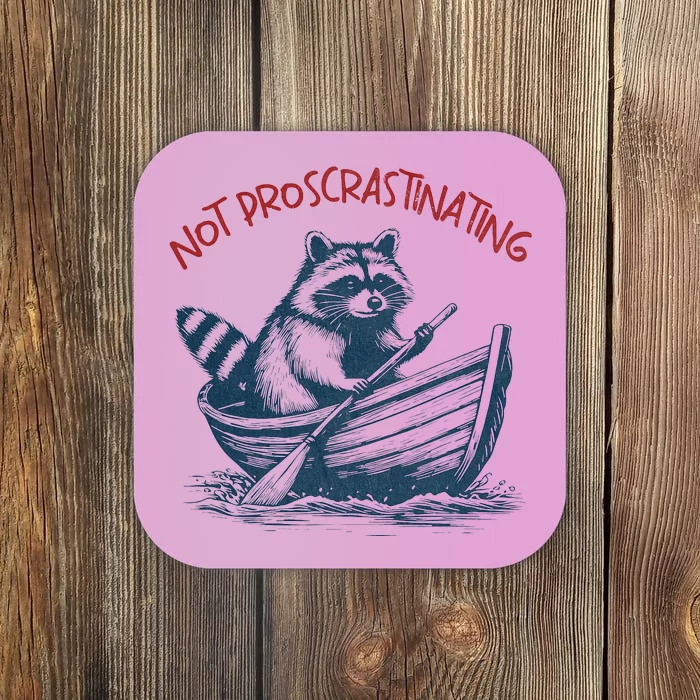 Not Proscrastinating Funny Raccoon Boat Ride Coaster