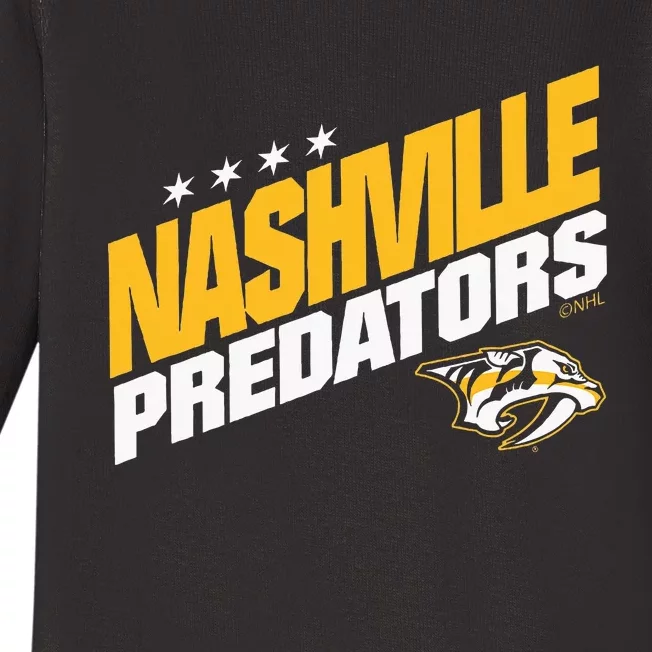 Nashville Predators Fuel Blue Officially Baby Long Sleeve Bodysuit