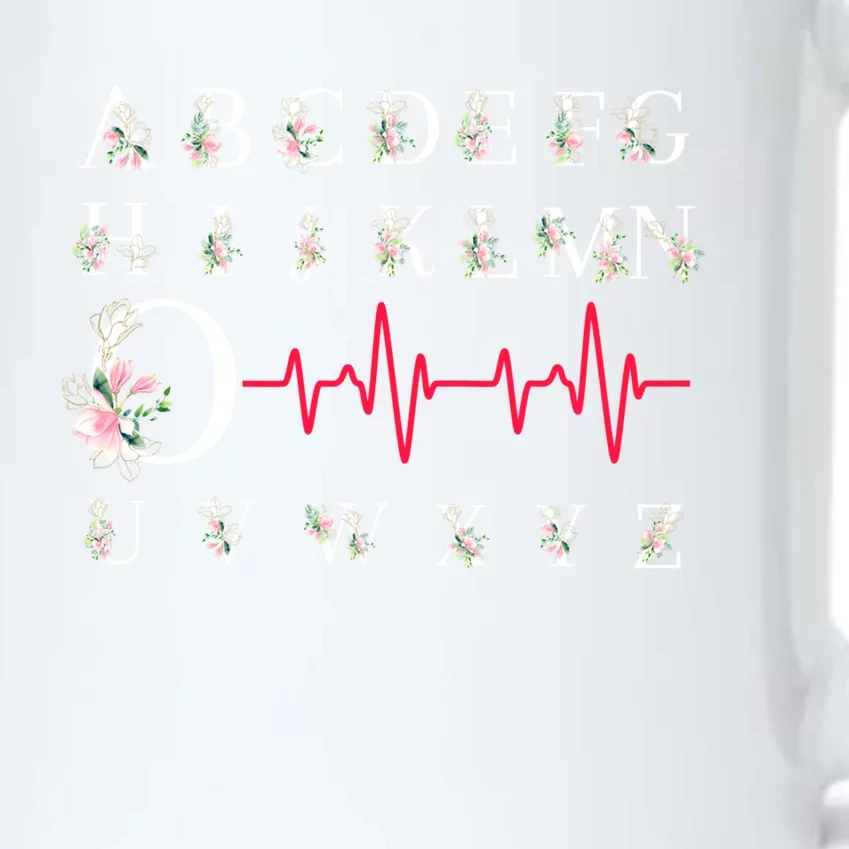 Nurse Pqrst Funny Ekg Ecg Alphabet Flowers Nursing Student Gift Black Color Changing Mug