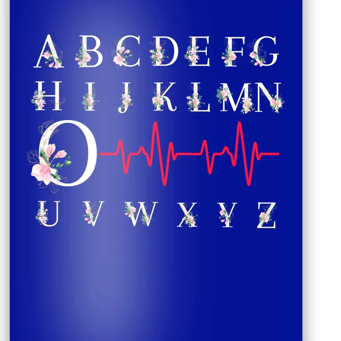 Nurse Pqrst Funny Ekg Ecg Alphabet Flowers Nursing Student Gift Poster