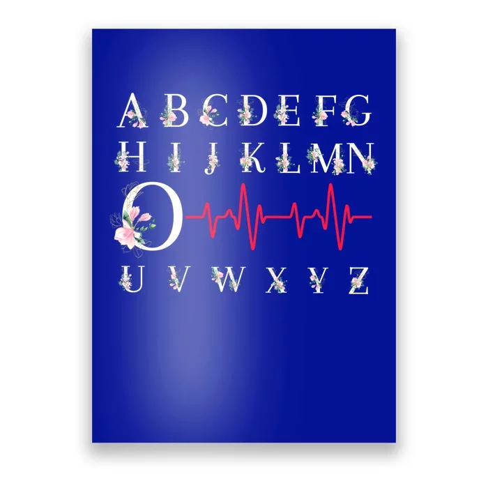 Nurse Pqrst Funny Ekg Ecg Alphabet Flowers Nursing Student Gift Poster