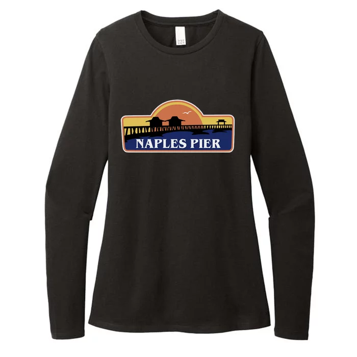 Naples Pier Florida Womens CVC Long Sleeve Shirt