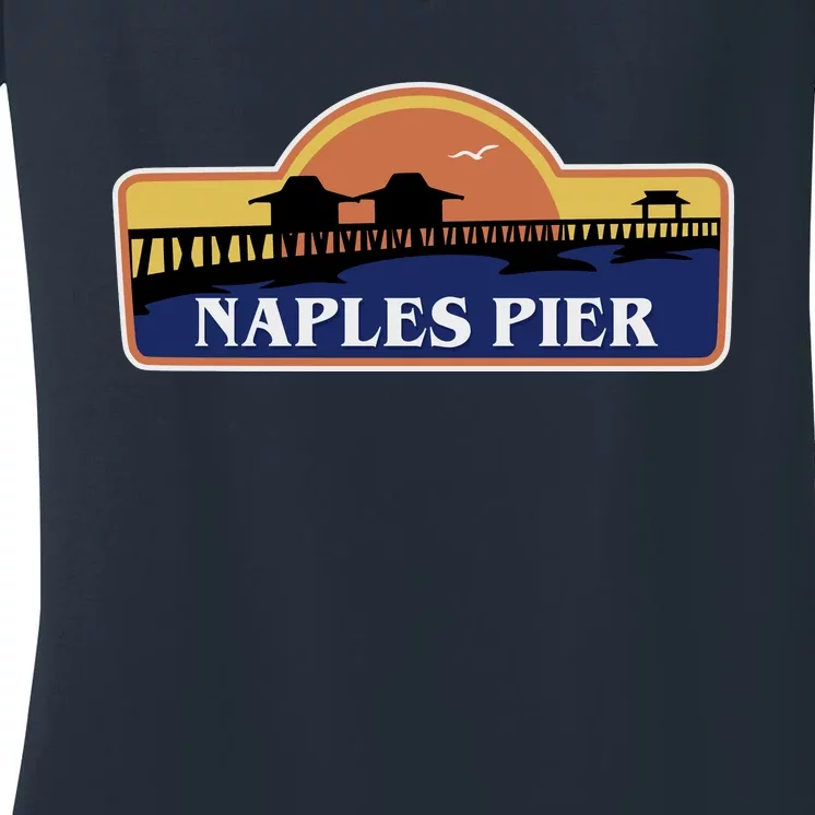 Naples Pier Florida Women's V-Neck T-Shirt