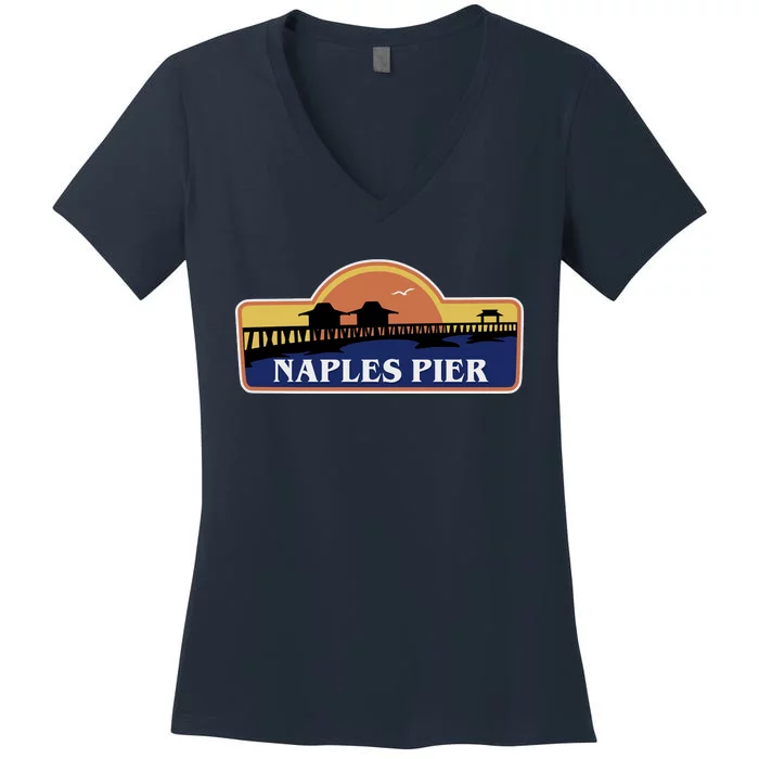 Naples Pier Florida Women's V-Neck T-Shirt