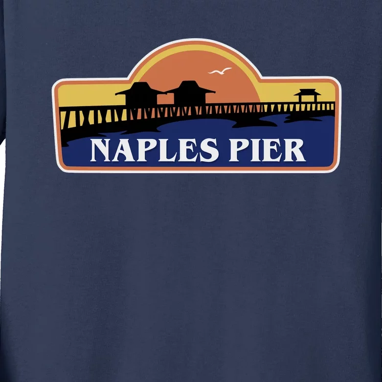 Naples Pier Florida Kids Long Sleeve Shirt