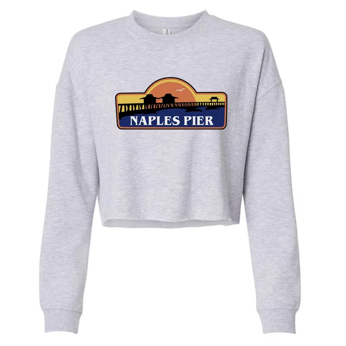 Naples Pier Florida Cropped Pullover Crew