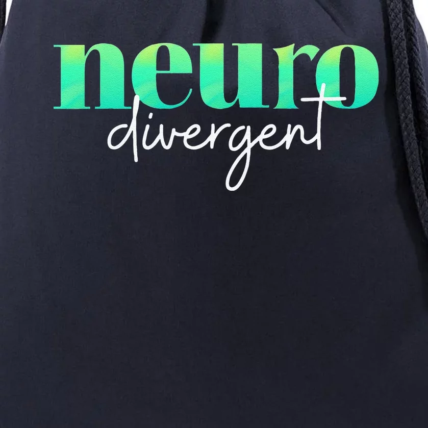 Neurodivergent Pride For Autism ADHD And ASD Awareness Drawstring Bag