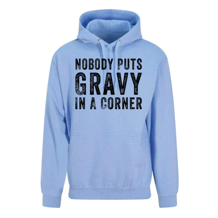 Nobody Puts Gravy In A Corner Gift Unisex Surf Hoodie