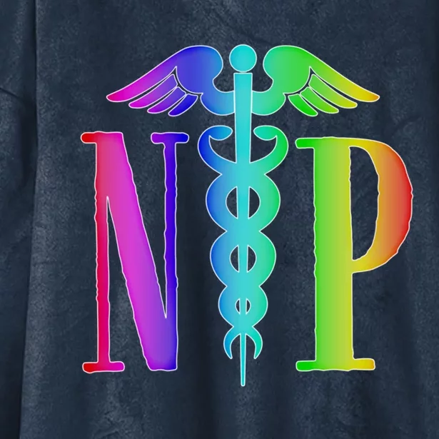 Nurse Practitioner Gift Caduceus Np Degree Proud Nursing Gift Hooded Wearable Blanket