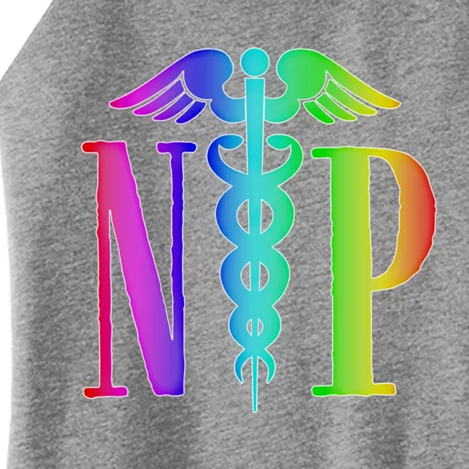 Nurse Practitioner Gift Caduceus Np Degree Proud Nursing Gift Women’s Perfect Tri Rocker Tank