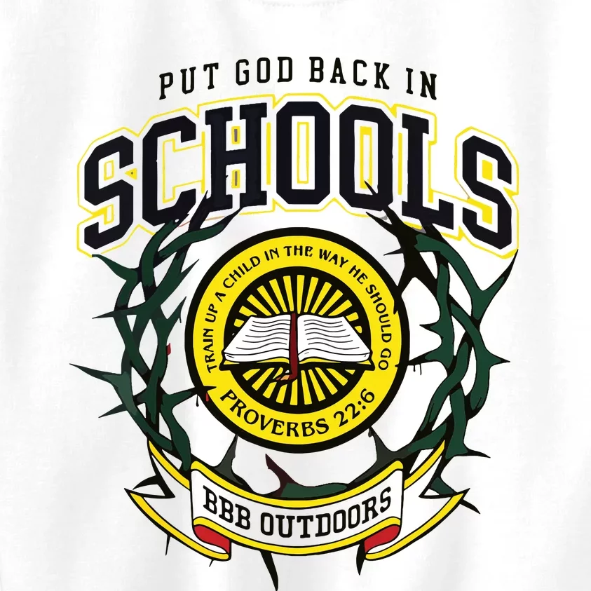 Nice Put God Back In Schools Bbb Outdoors Kids Sweatshirt