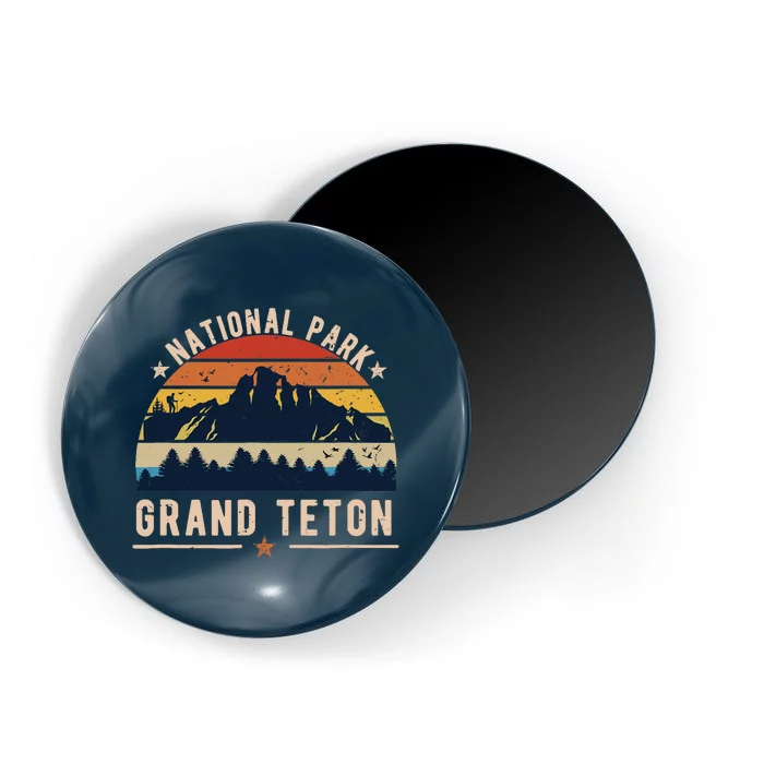 National Park Grand Teton Vintage Retro Souvenir Magnet