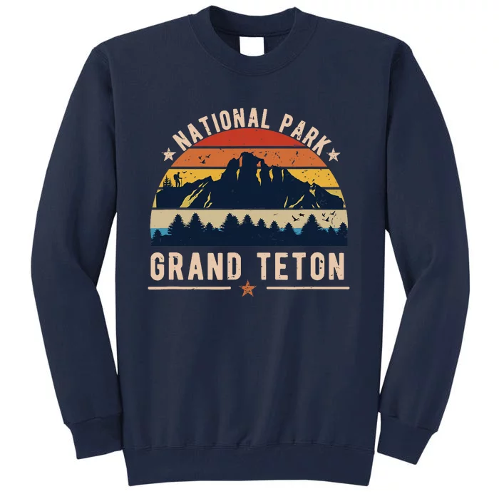 National Park Grand Teton Vintage Retro Souvenir Tall Sweatshirt