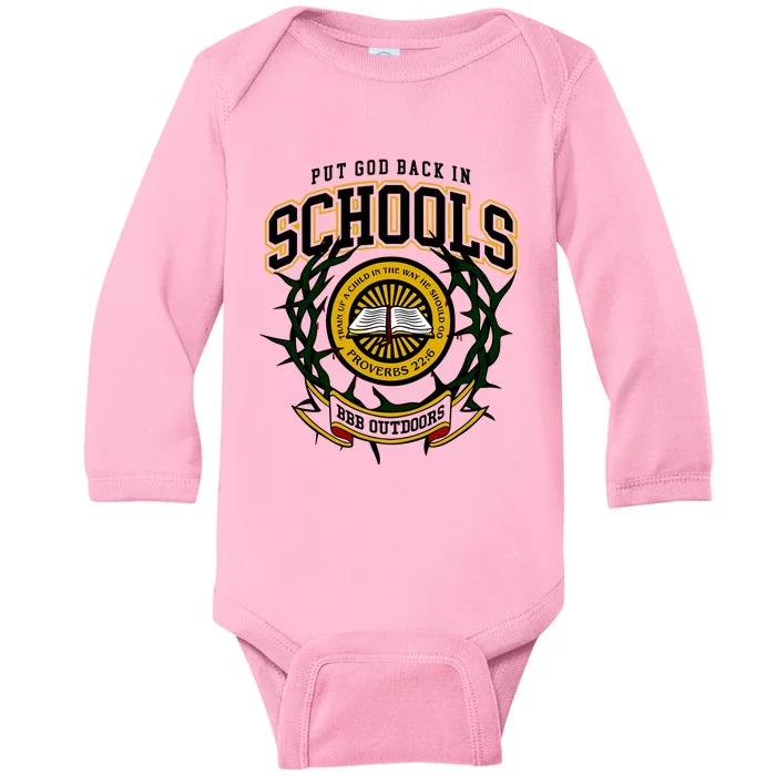 Nice Put God Back In Schools Bbb Outdoors Baby Long Sleeve Bodysuit