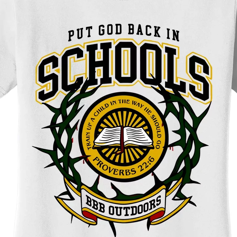 Nice Put God Back In Schools Bbb Outdoors Women's T-Shirt